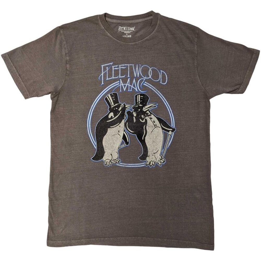 Fleetwood Mac Unisex Adult Penguin T-Shirt / Gray